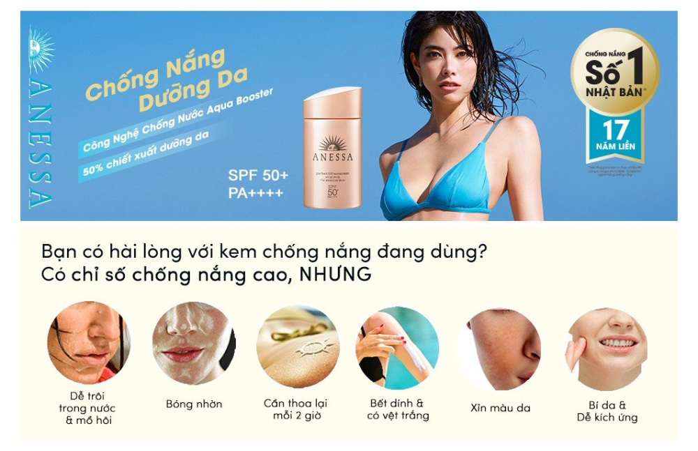 Sữa Chống Nắng Dịu Nhẹ Cho Da Nhạy Cảm Anessa Perfect UV Sunscreen Mild Milk SPF50/PA+++
