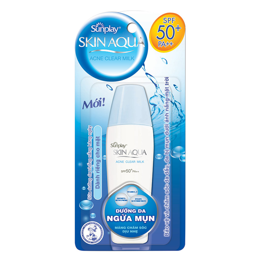 Sữa Chống Nắng SPF50+ PA++++ Skin Aqua Acne Clear Milk 25g