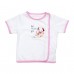 Áo Sơ Sinh Baby Mommy Tay Ngắn Nút Xéo In Hình Trắng Viền Hồng Size 2 aln0009.2