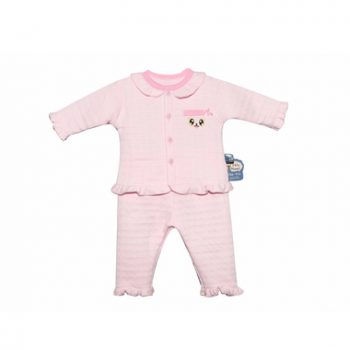 Bộ Bé Gái Baby Mommy Viền Bèo Hồng Size 2 Từ 12 - 18 tháng (bod0014.2)