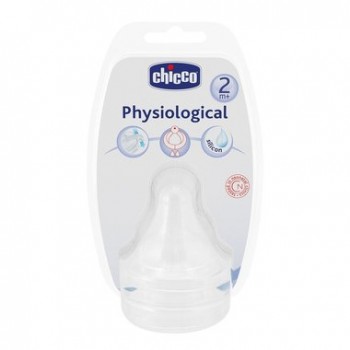 Hai Núm Ty Silicone Chicco Chống Đầy Hơi Dòng Chảy Thường 2M+ 