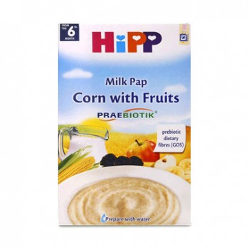 Bột Dinh Dưỡng HiPP Hoa Quả Sữa, Bắp 250g (Từ 6 Tháng Tuổi)