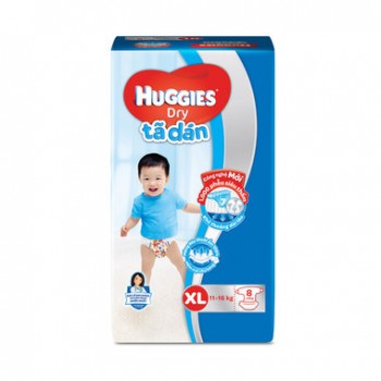 Tã Dán Huggies Dry XL8 Miếng (11-16Kg)
