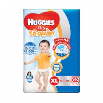 Tã Quần Huggies Dry Pants Super Jumbo XL62 Miếng (12-17Kg)
