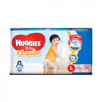  Tã Quần Huggies Pants Jumbo L36 Miếng (9-14Kg) 