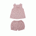 Bộ Sát Nách Bé Gái Cổ Vuông Hồng Hoa Nhí Hello Baby Size 1 Từ 6-7kg  (bn0893)