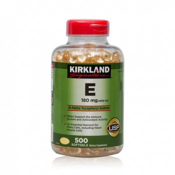 Viên Uống Vitamin E Kirkland Hỗ Trợ Làm Đẹp Da & Chống Lão Hóa 500 Viên