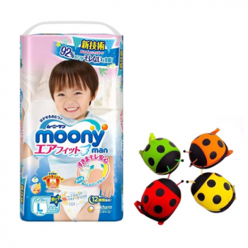 Tã quần Moony L(BOY) 44 + Balo Con Bọ