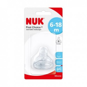 Ty Thay Bình Cổ Rộng Nuk Silicone Siêu Mềm Số 2  Vỉ Đơn (M) 721273