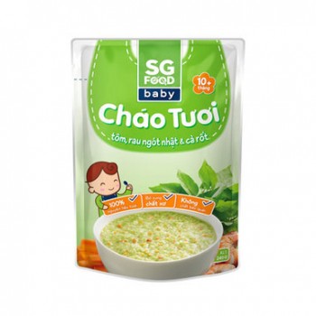 Cháo Tươi Baby SG Food Tôm Rau Ngót Nhật Cà Rốt 240g